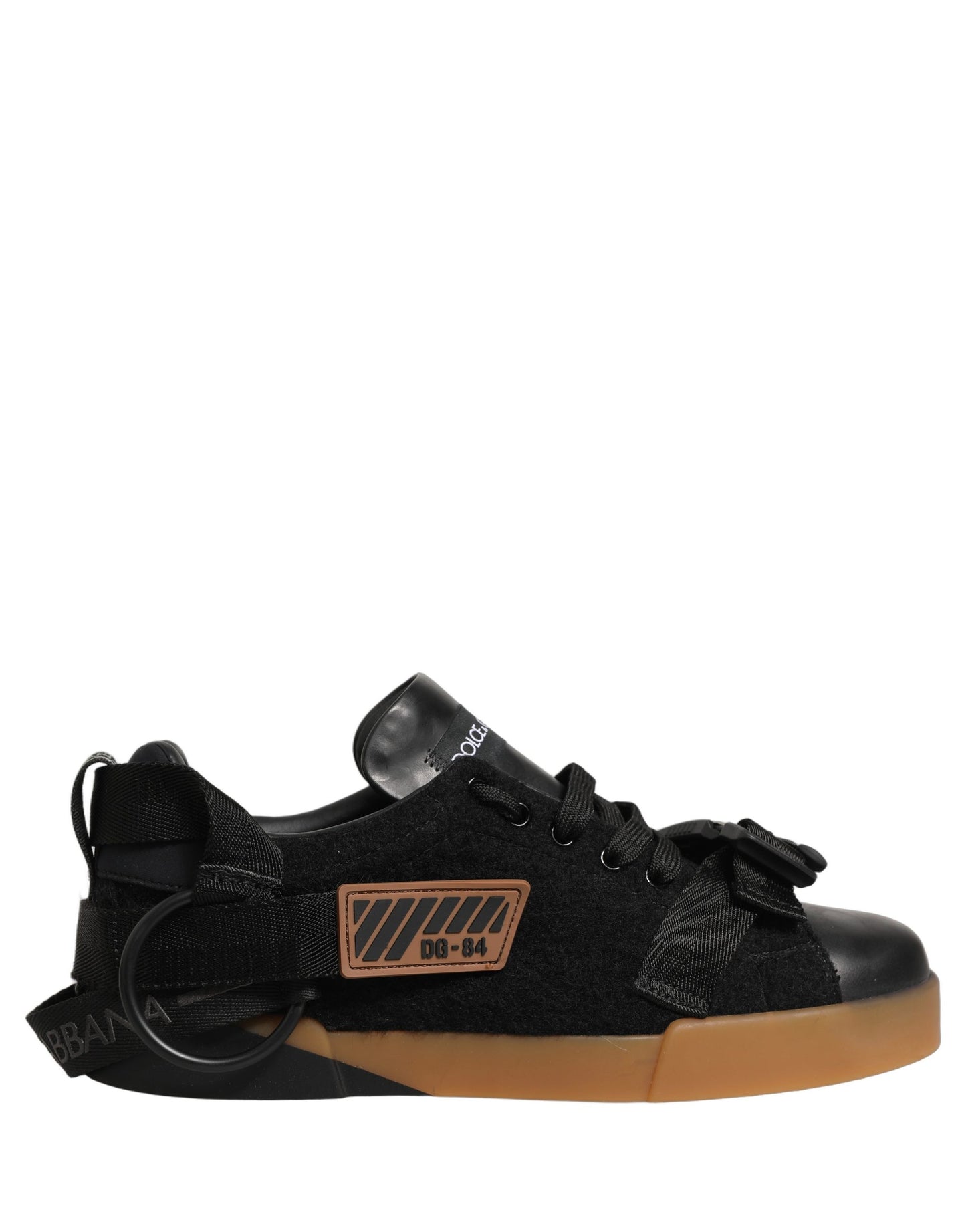 Dolce & Gabbana Black Leather Low Trainers for Men