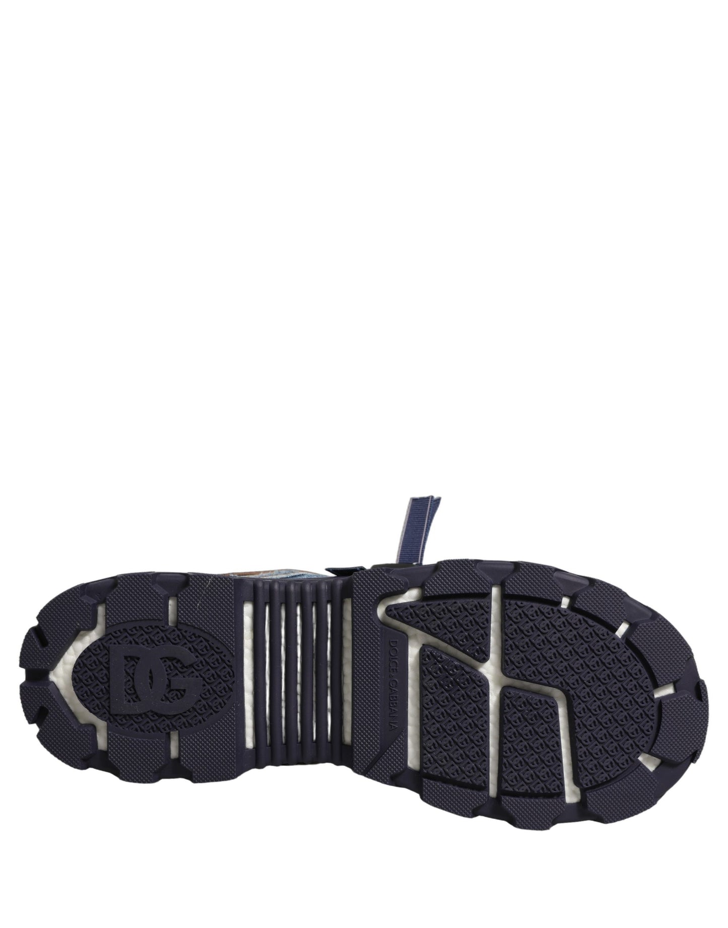 Dolce & Gabbana Blue Airmaster Panelled Low Top Denim Sneakers