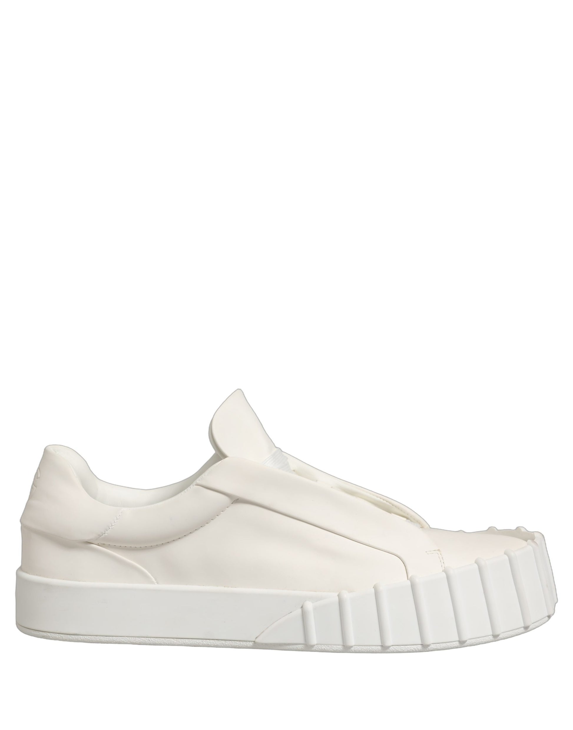 Dolce & Gabbana White Leather Low Top Lace Up Sneakers