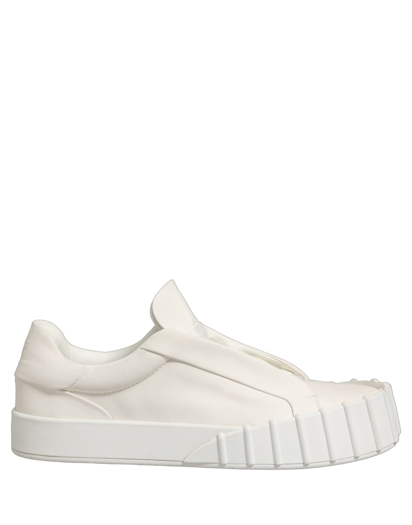 Dolce & Gabbana White Leather Low Top Lace Up Sneakers