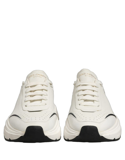 Dolce & Gabbana White Black Daymaster Low Top Sneakers Shoes
