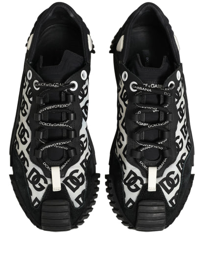 Dolce & Gabbana Black Logo Lace Up Low Top NS1 Men Sneakers Shoes