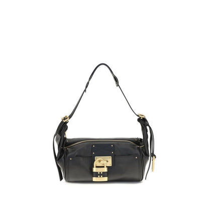 Chloé Black Calf Leather Small Paddington Shoulder Bag
