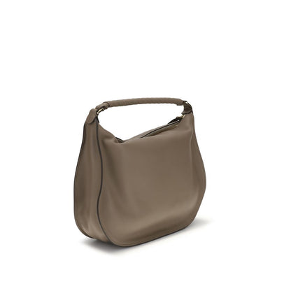 Chloé Beige Calf Leather Marcie Shoulder Bag