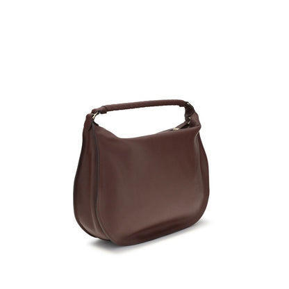Chloé Brown Calf Leather Marcie Shoulder Bag