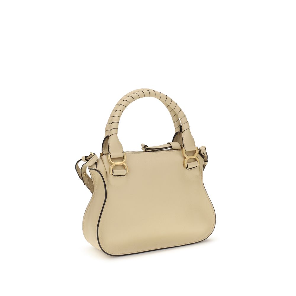 Chloé Beige Calf Leather Marcie Shoulder Bag