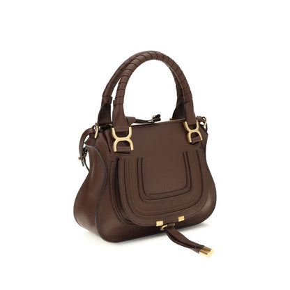 Chloé Brown Calf Leather Marcie Shoulder Bag