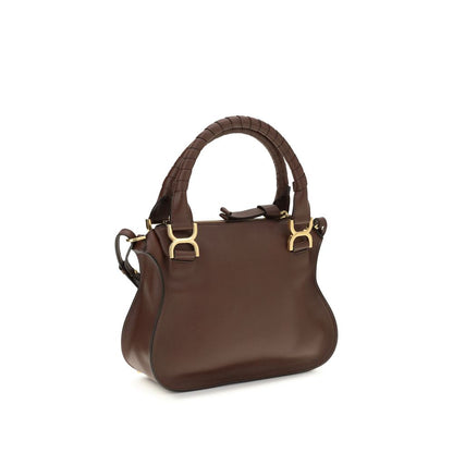 Chloé Brown Calf Leather Marcie Shoulder Bag