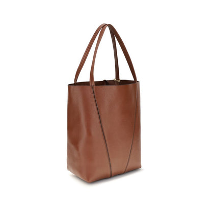 Chloé Brown Calf Leather Spin Shoulder Bag