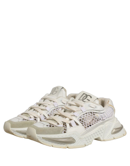 Dolce & Gabbana White Airmaster Mesh Low Top Sneakers Shoes