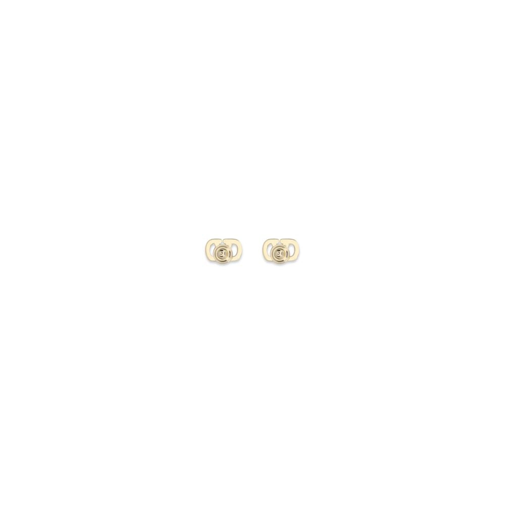 Valentino Garavani Gold Brass VLogo Signature Metal And Swarovski Crystals Earrings