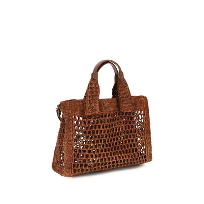 Chloé Brown Raffia Small Summer Banana East-West Tote Bag