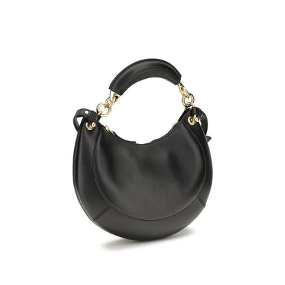 Chloé Black Calf Leather Marcie Shoulder Bag