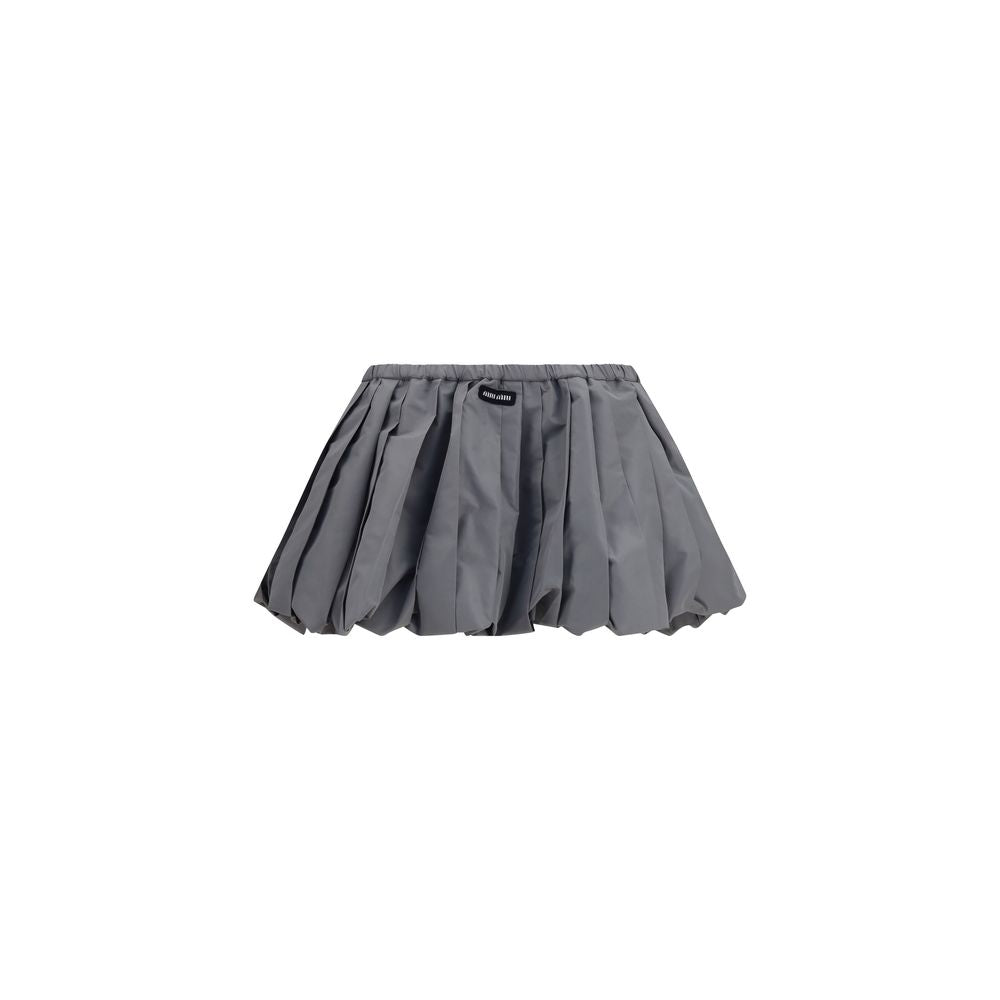 Miu Miu Gray Balloon Mini Skirt