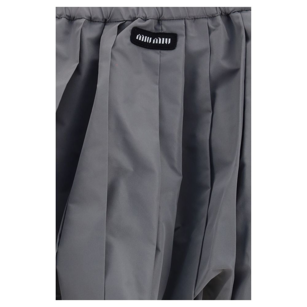 Miu Miu Gray Balloon Mini Skirt
