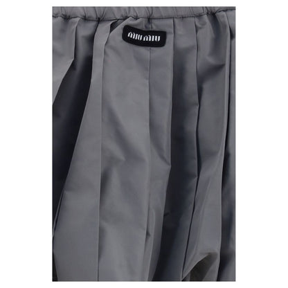 Miu Miu Gray Balloon Mini Skirt