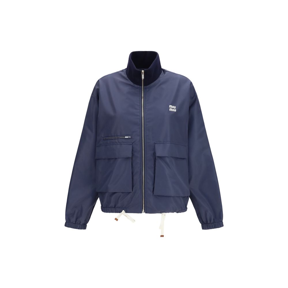 Miu Miu Blue Technical Canvas Jacket