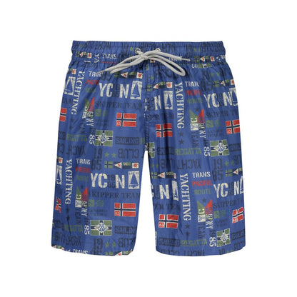 Norway 1963 Blue Men's Swim Boxer Shorts