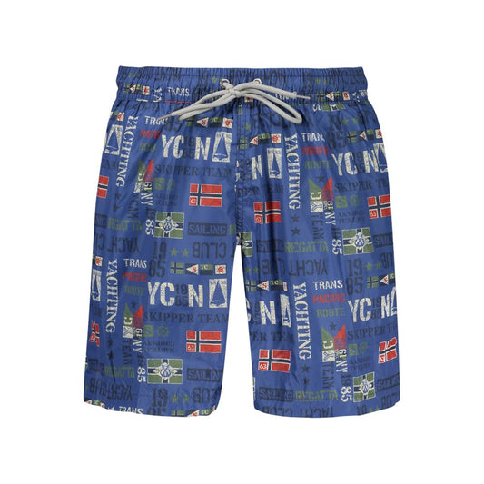 Norway 1963 Blue Men's Swim Boxer Shorts