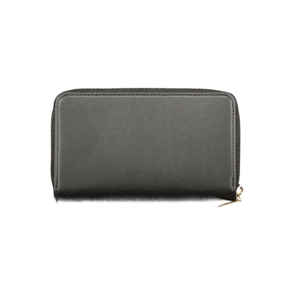 Mario Valentino Black Polyurethane Women's Wallet