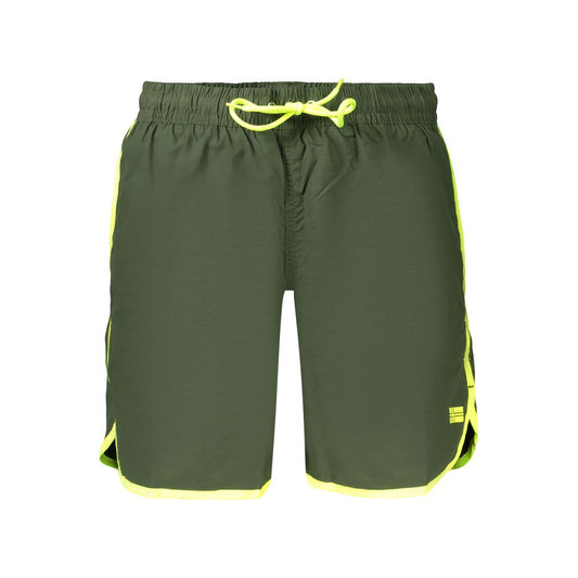 Norway 1963 Green Men's Swim Boxer Shorts with Elastic Waistband