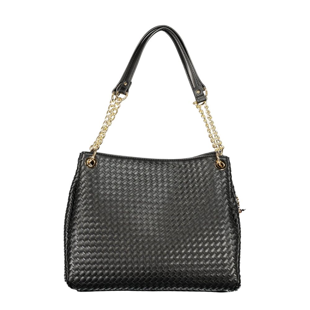 Mario Valentino Black Polyurethane Handbag