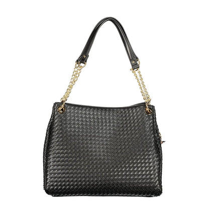 Mario Valentino Black Polyurethane Handbag