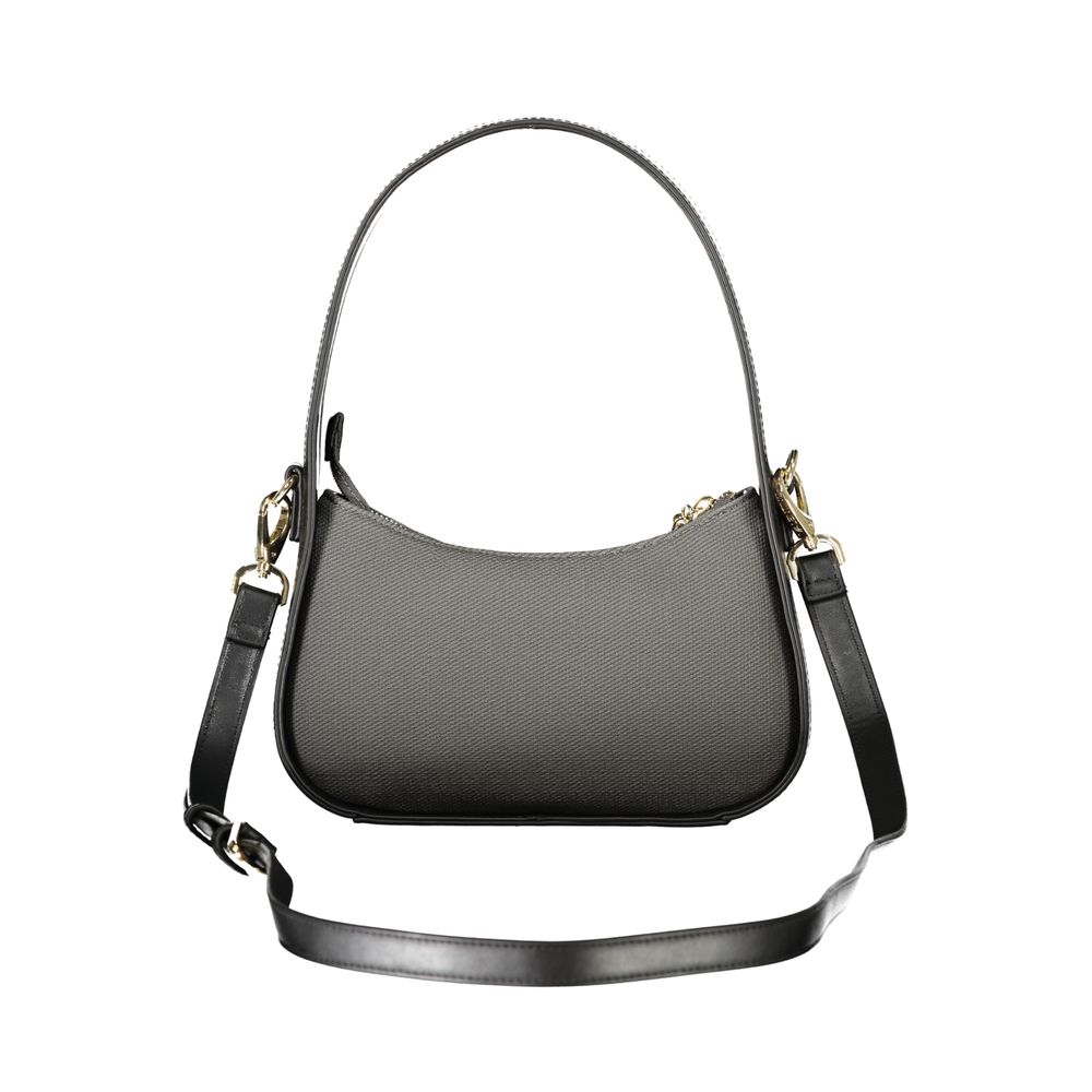 Mario Valentino Black Polyurethane Shoulder Bag