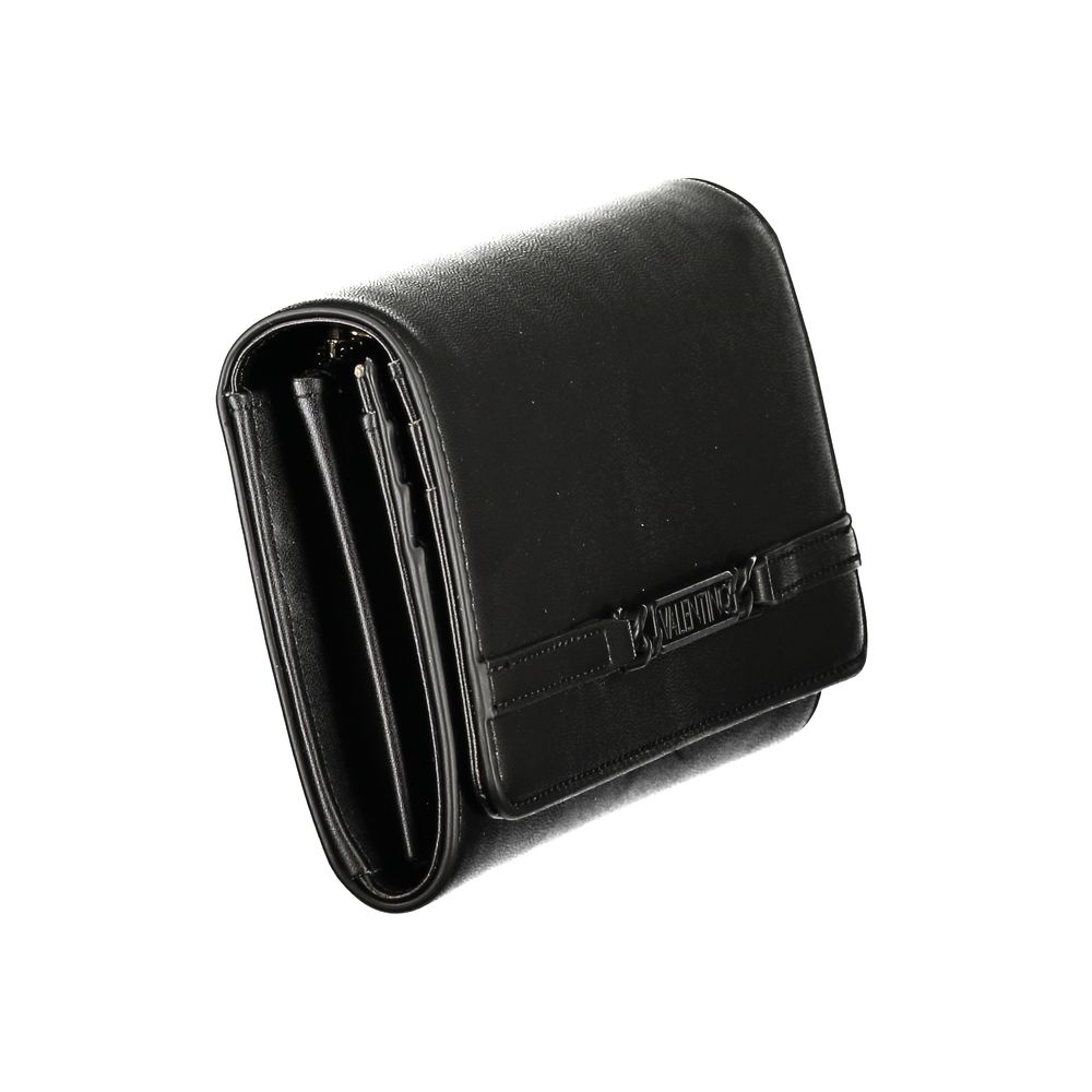 Mario Valentino Black Polyurethane Women's Wallet