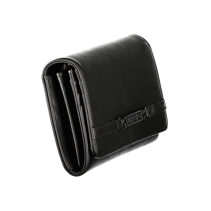 Mario Valentino Black Polyurethane Women's Wallet