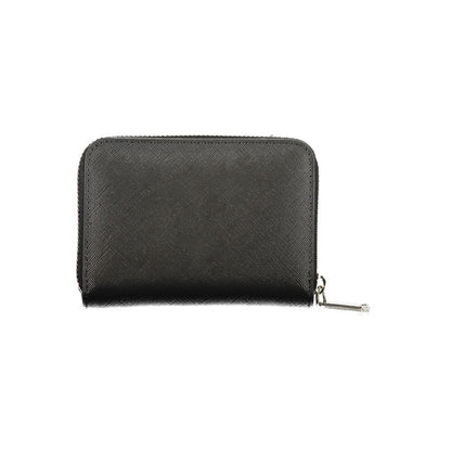 Mario Valentino Black Polyurethane Women's Wallet
