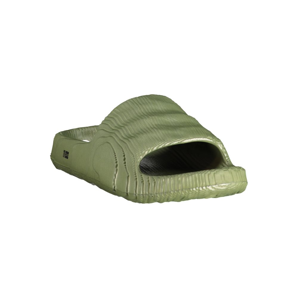 Norway 1963 Green Ribbed Pool Slide Sandals - Lightweight Outdoor Comfort