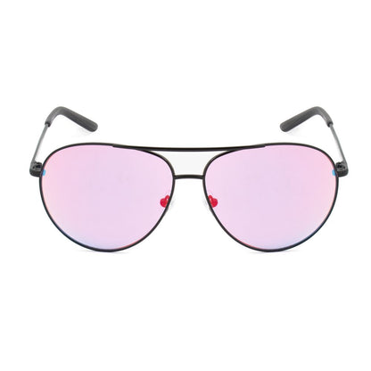 Nike Chance M Black Metal Aviator Sunglasses – Pink Rose Mirrored Lenses