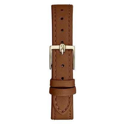 Furla Dress Women's Watch – Brown Leather Strap, Gold Case, 30mm (Classic)