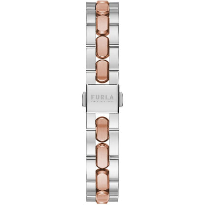 Furla Link Logo Women's Watch – All-Grey Steel Bracelet, 34mm