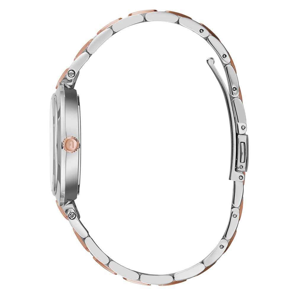 Furla Link Logo Women's Watch – All-Grey Steel Bracelet, 34mm