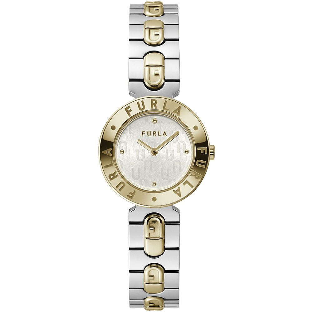 Furla Dress Women's Watch – Grey Steel Bracelet, Gold-Tone Case, 30mm