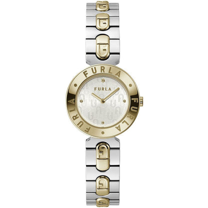 Furla Dress Women's Watch – Grey Steel Bracelet, Gold-Tone Case, 30mm