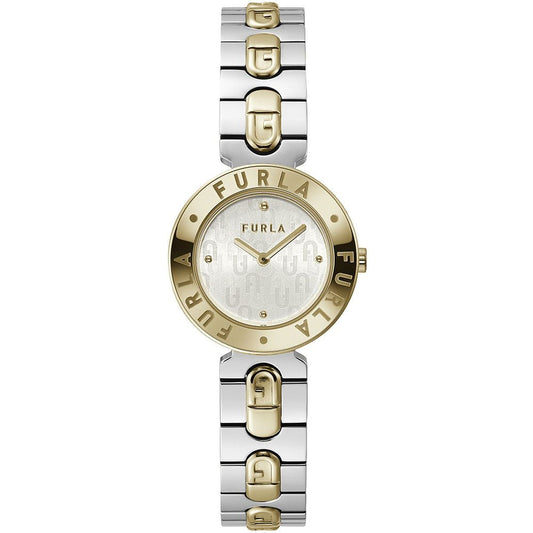 Furla Dress Women's Watch – Grey Steel Bracelet, Gold-Tone Case, 30mm