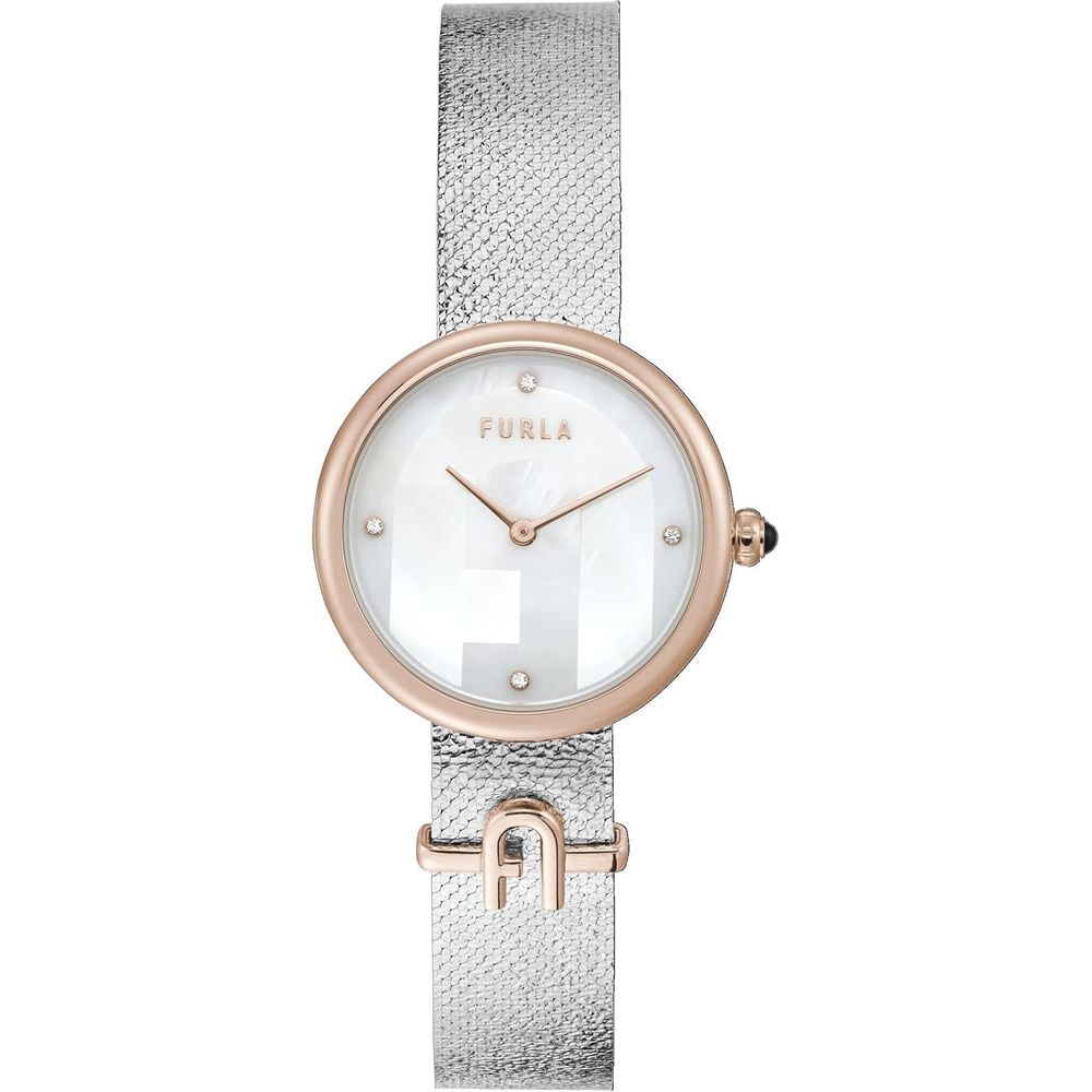 Furla Dress Women's Watch – Grey Steel Bracelet, Rose-Gold Case, 32mm