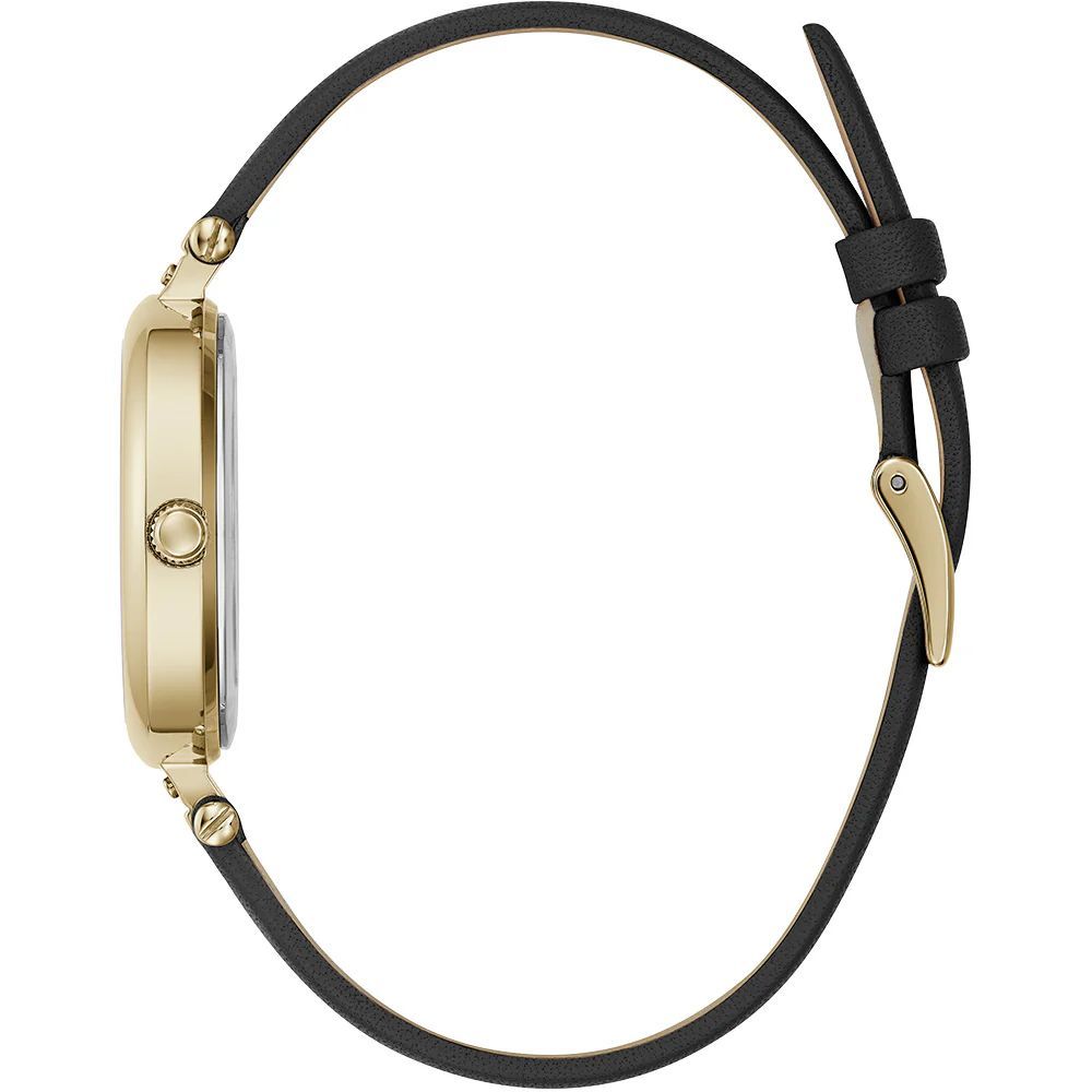Furla Dress Women's Watch – Black Leather Strap, Gold-Tone Case