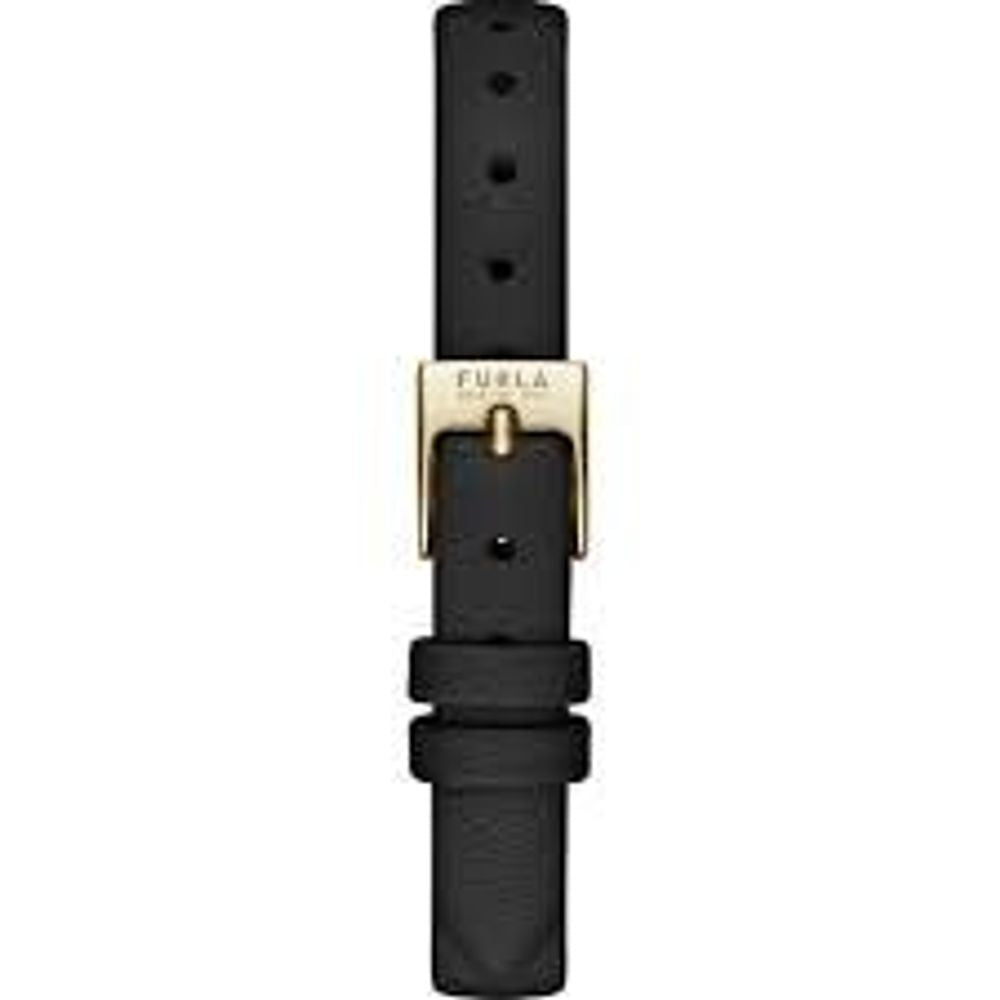Furla Dress Women's Watch – Black Leather Strap, Gold-Tone Case