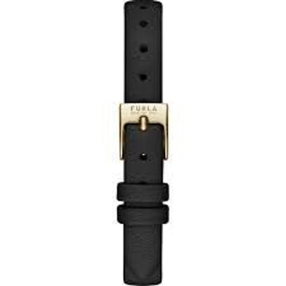 Furla Dress Women's Watch – Black Leather Strap, Gold-Tone Case