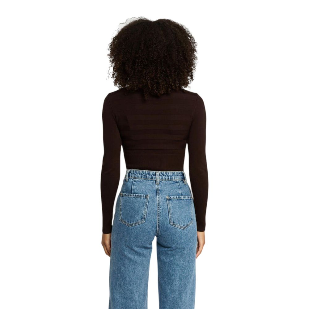 Morgan De Toi Brown Viscose Turtleneck Sweater
