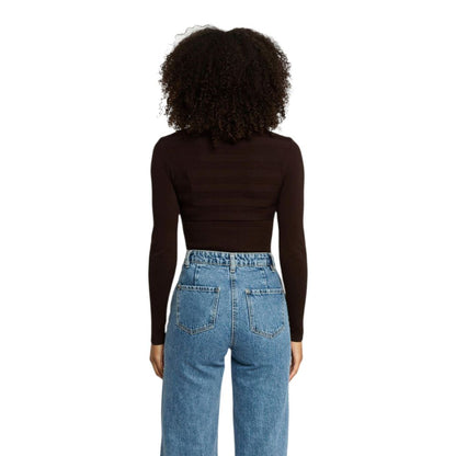 Morgan De Toi Brown Viscose Turtleneck Sweater