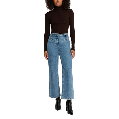 Morgan De Toi Brown Viscose Turtleneck Sweater