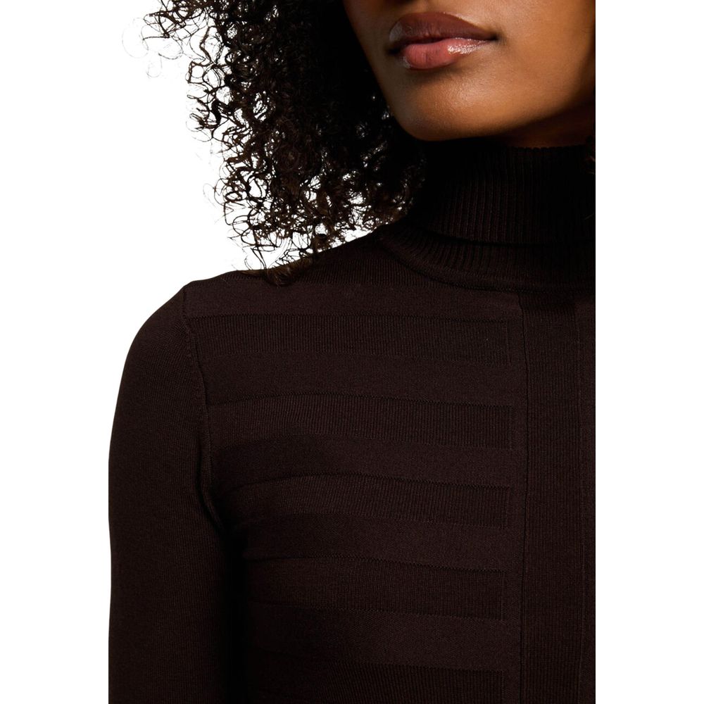 Morgan De Toi Brown Viscose Turtleneck Sweater