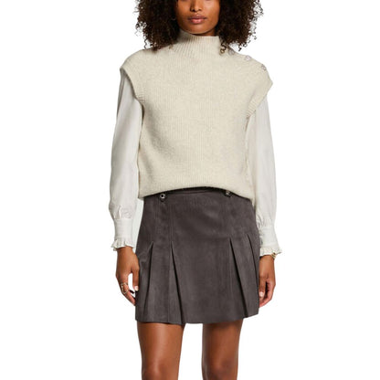 Morgan De Toi Beige Polyester Sleeveless Sweater - Model 252-MSARA