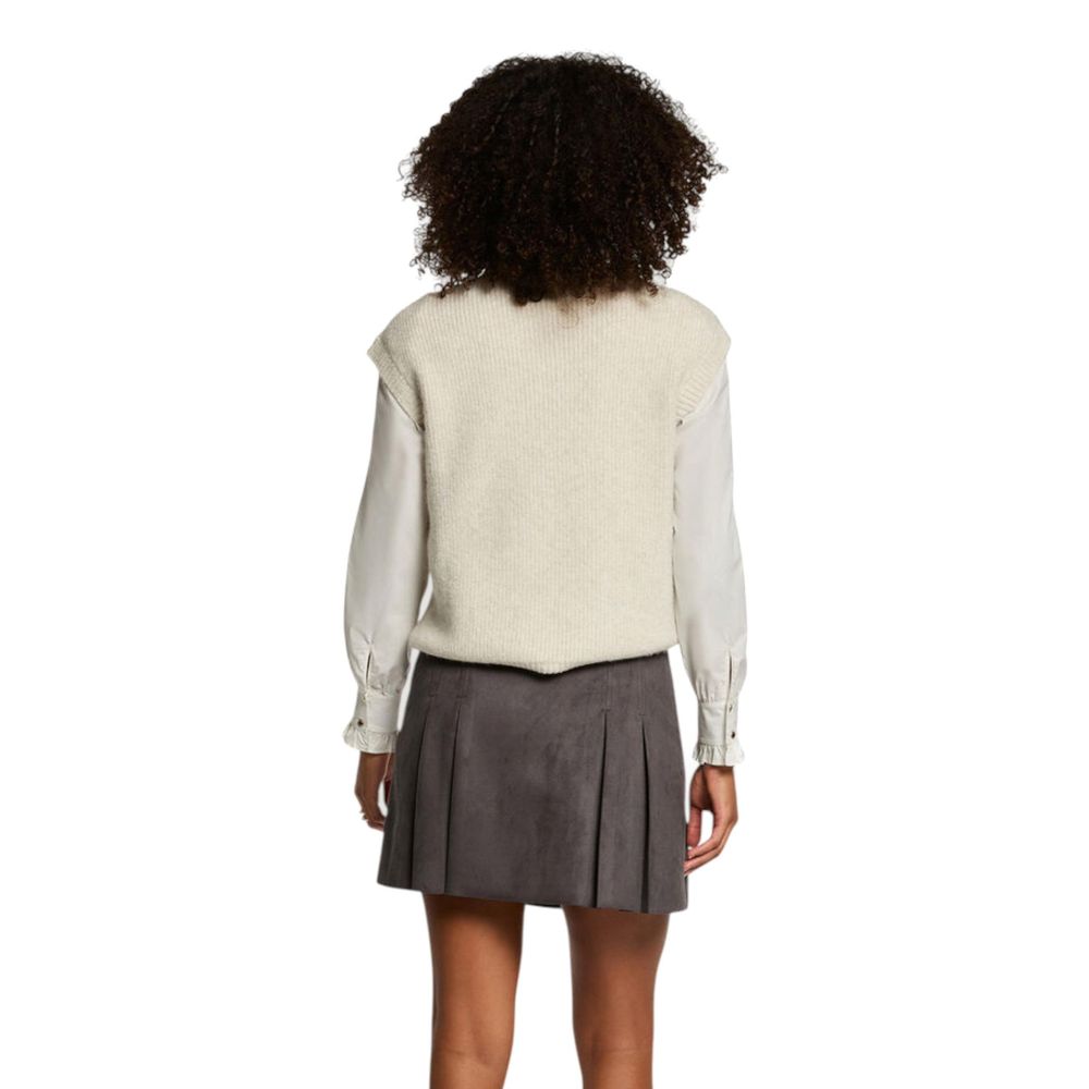 Morgan De Toi Beige Polyester Sleeveless Sweater - Model 252-MSARA