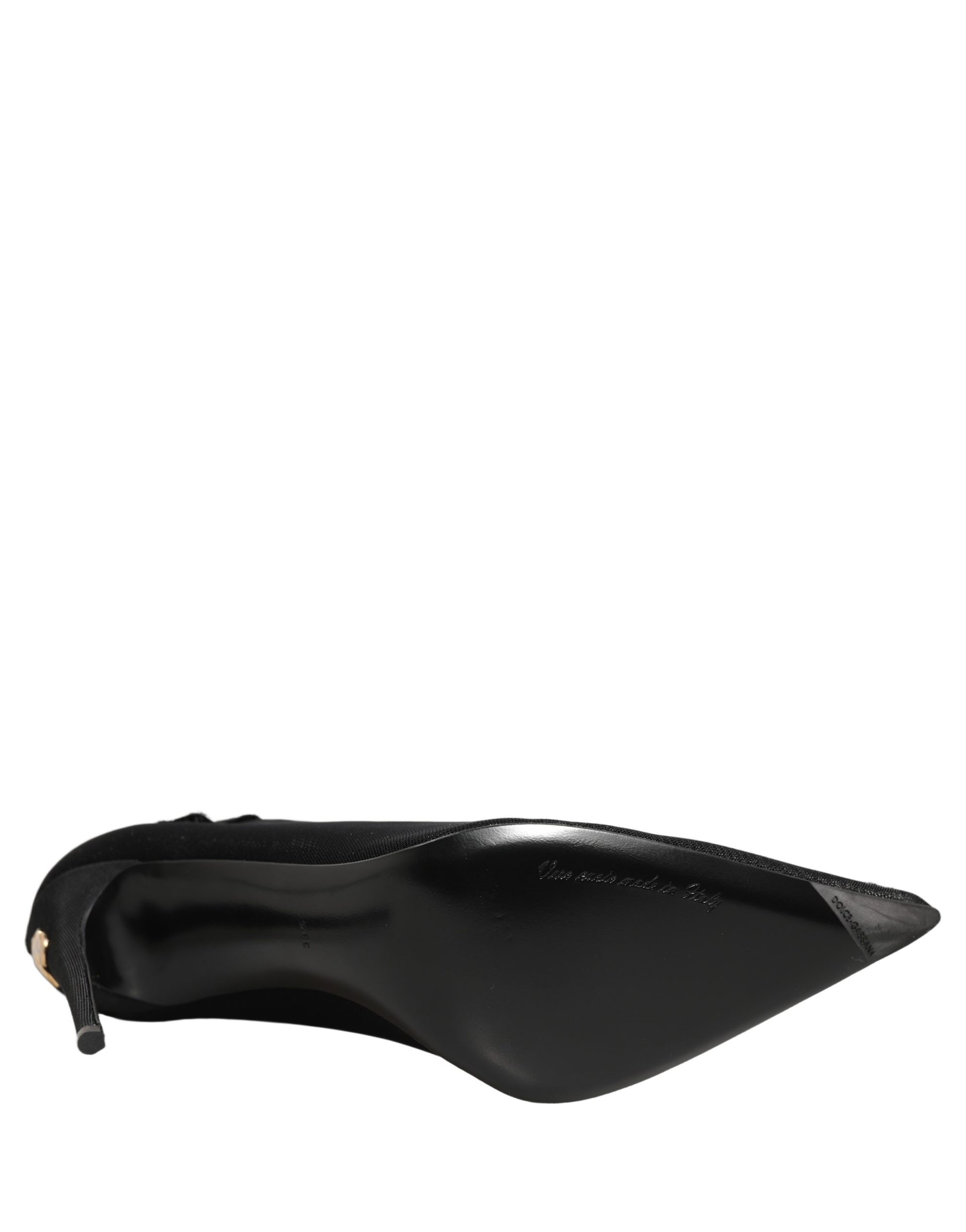 Dolce & Gabbana Black Over The Knee Sock Pumps